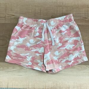 BOGO 🥳 Hurley Kids Camo Shorts - Girls L- Pink and White - summer Athletic sport